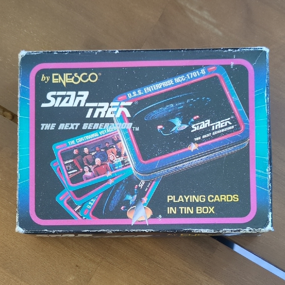 Star Trek Next generation Playing Cards In Tin Box Unopened